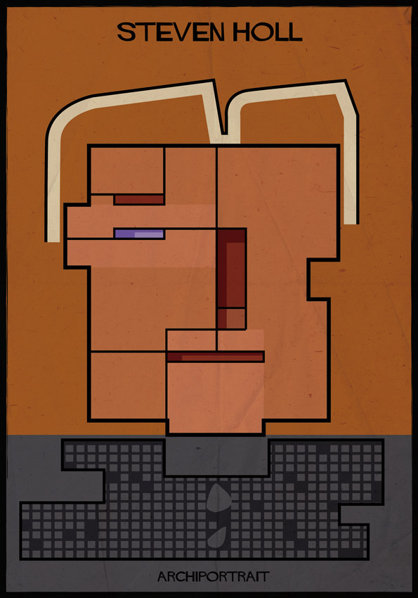 Beautiful Portraits Of Famous Architects, Comprised Using Their ... Beautiful Portraits Of Famous Architects, Comprised Using Their ...